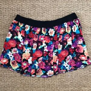 Garage Floral Mini Skirt, size Large
